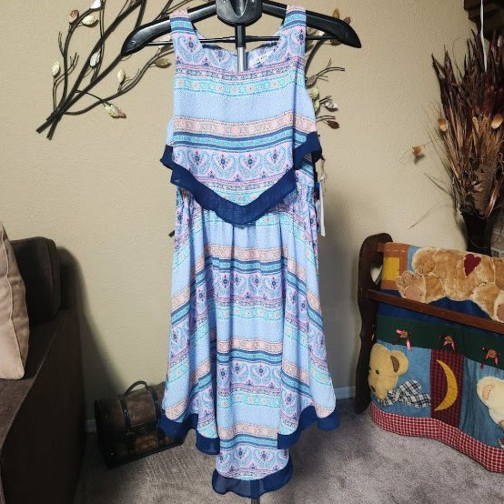 NWT ObSess Girls colorful dress sz XL